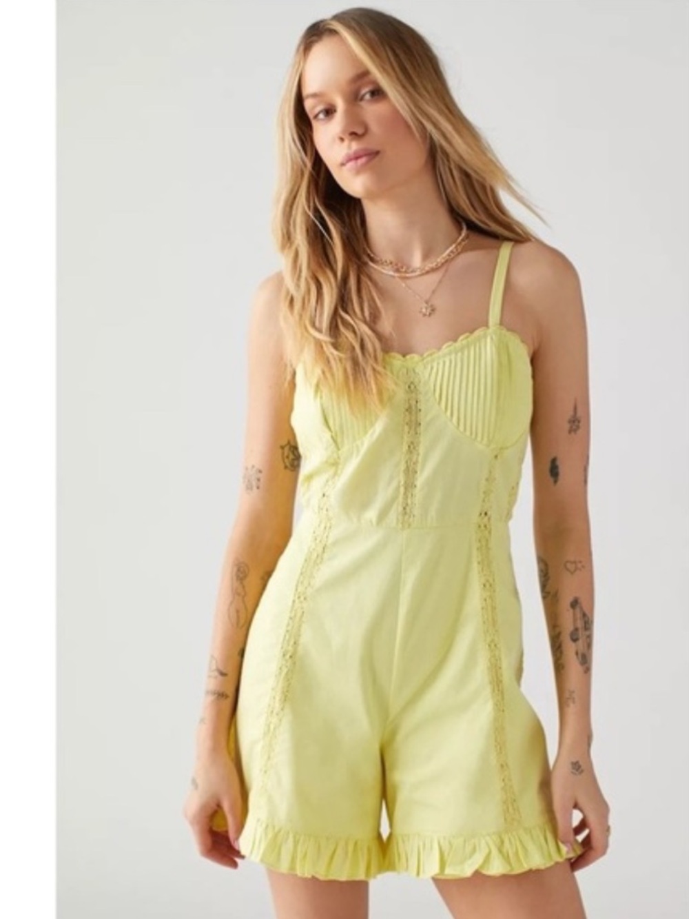 Urban Outfitters Juliette Lace-Trim Romper